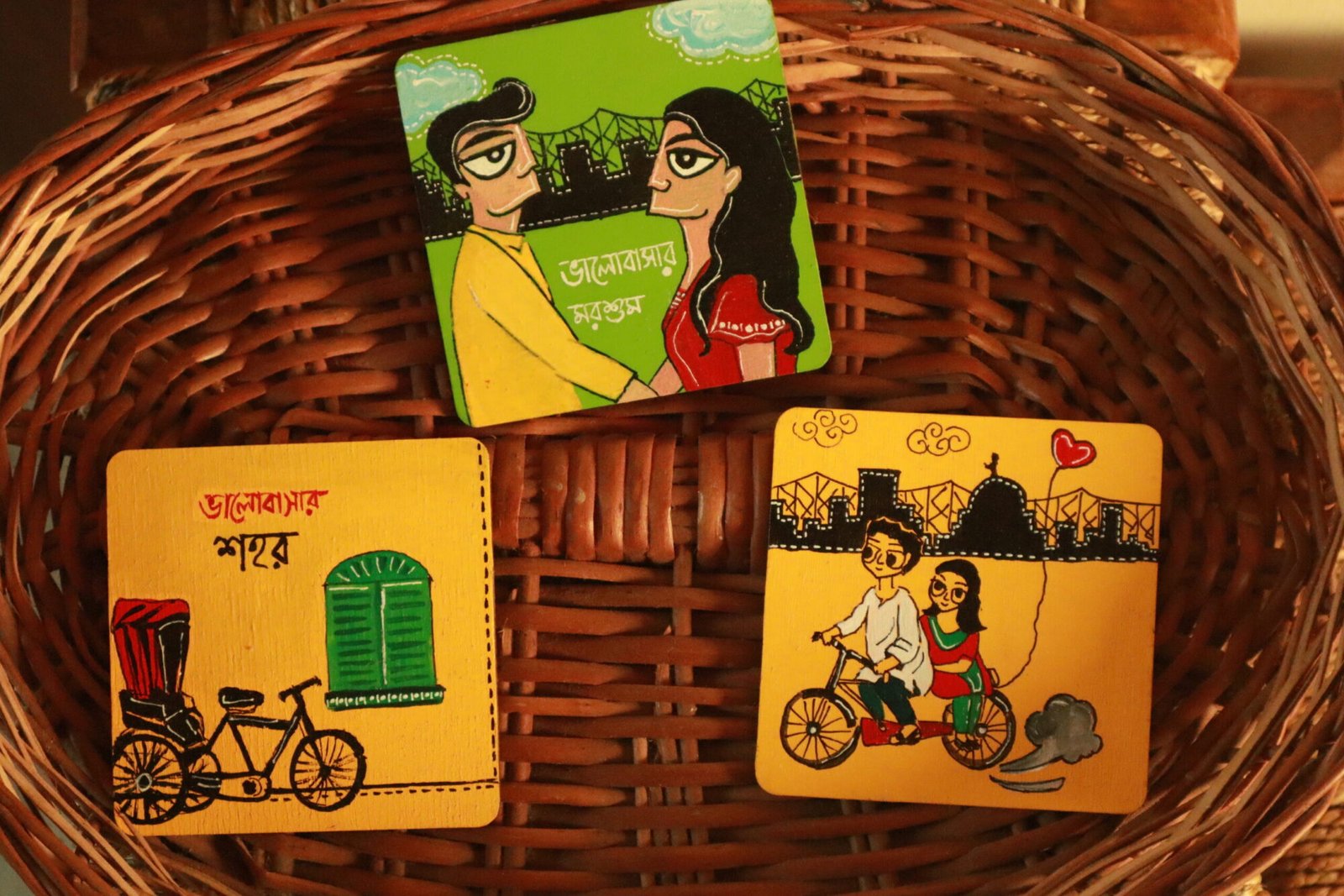 Tea Coasters - Sohor ar Valobasa