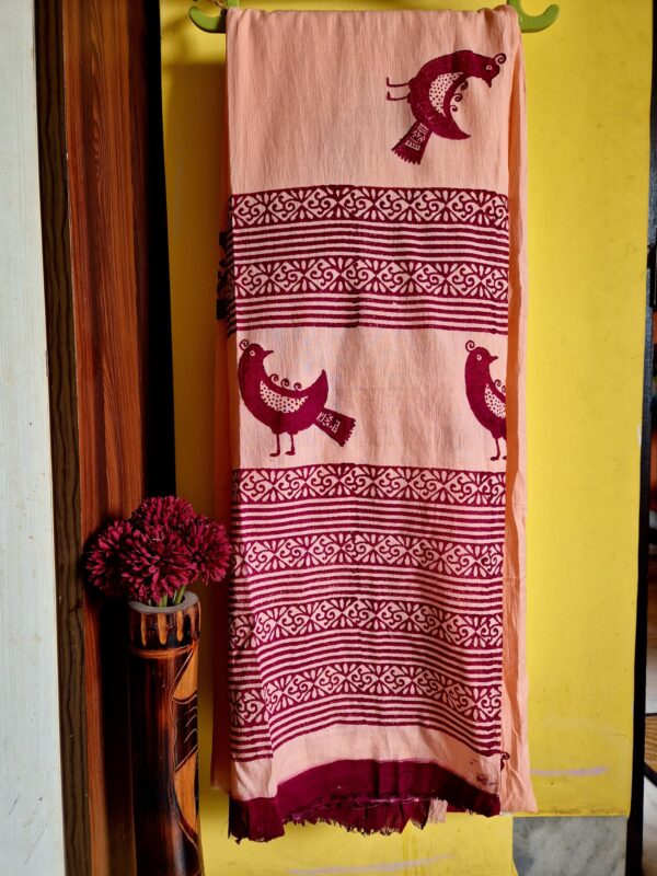 Chidia Handblock Saree handcrafted cotton design